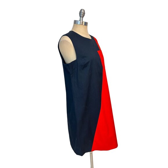 Kate Spade Saturday Colorblock Navy Red Shift Dress Size 10 NWT - Picture 2 of 4